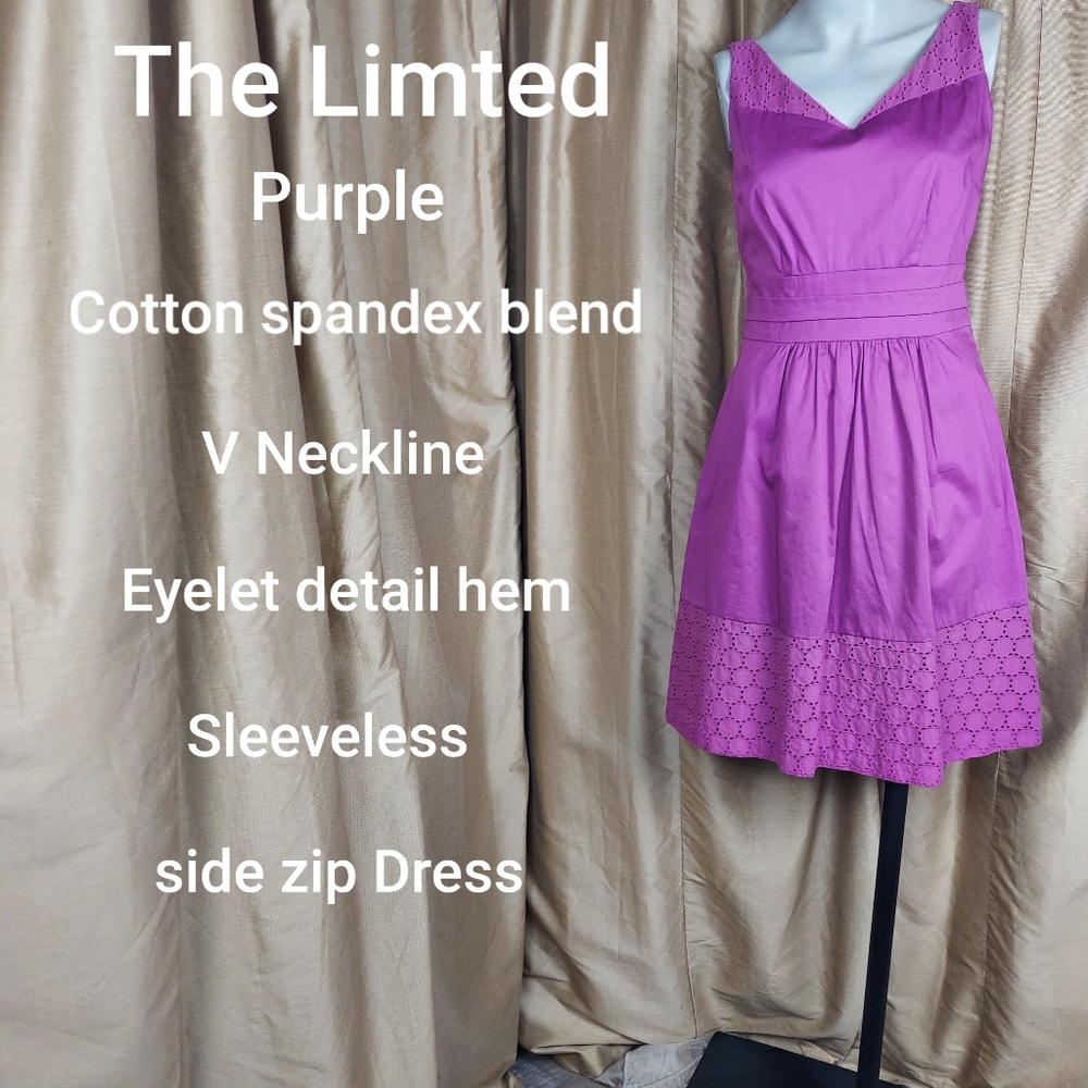 The Limted purple eyelet detail dress size 0